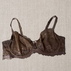 Savage X Fenty Demi Bra Lightly‎ Lined Underwire Beige Nude Size 42DD 42 DD